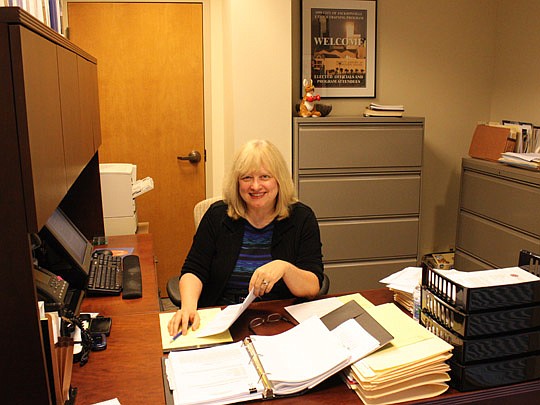 Photo by Joe Wilhelm Jr. - Carla Miller, City of Jacksonville Office of Ethics, Compliance and Oversight director, has been working out of a fourth-floor City Hall office that is not much bigger than the average walk-in closet. She likes the location ...