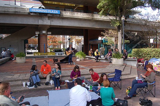 Photos by Max Marbut - Downtown Vision Inc. is scheduled to host "Picnic in the Plaza" every Friday in December.