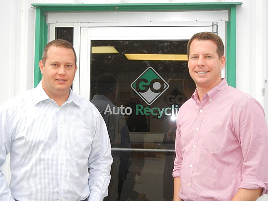 Photo by Karen Brune Mathis - Brian Shell and Jason Finley at the GO Auto Recycling facility in Northwest Jacksonville. They are expanding to a site along Commonwealth Avenue.