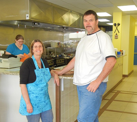 Janice and Joe Gibbs at Aunt Jan's Kitchen, which opened last week at 5065 Normandy Blvd.