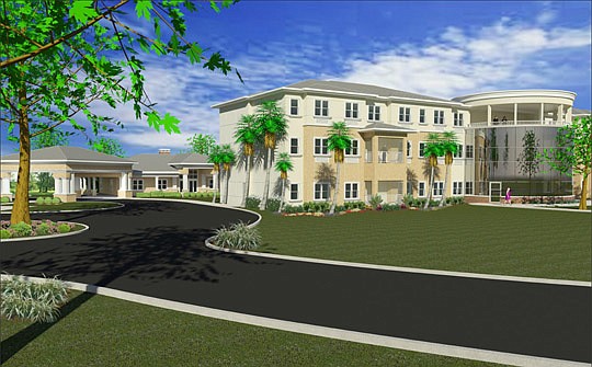 A rendering of the Bartram Lakes assisted-living facility, one of at least 12 adult-care or assisted-living projects under way or under review in Duval County.