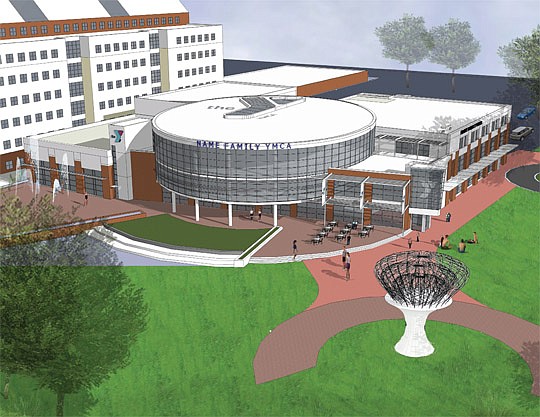 A rendering of the proposed Riverside YMCA