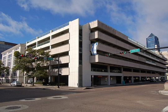 The parking garage along Adams Street adjacent to the Yates Building is scheduled to be the canvas for Downtown's next Art in Public Places installation.