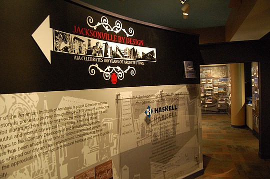 Photos by Max Marbut - The exhibit in the Loft Gallery at the Museum of Science & History, "Jacksonville by Design - AIA Celebrates 100 Years of Architecture," is the story of some of Jacksonville's more distinctive buildings and structures.