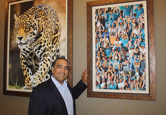 Photos by Joe Wilhelm Jr. - Hussain Naqi was hired by the Jaguars in May 2012 as senior vice president of fan experience. One of his latest projects is to improve concessions for fans by using lean management.