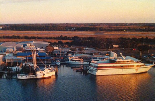An aerial of Monty's Marina in Mayport, where Safe Harbor Seafood intends to open a new restaurant in partnership with Ben and Liza Groshell.