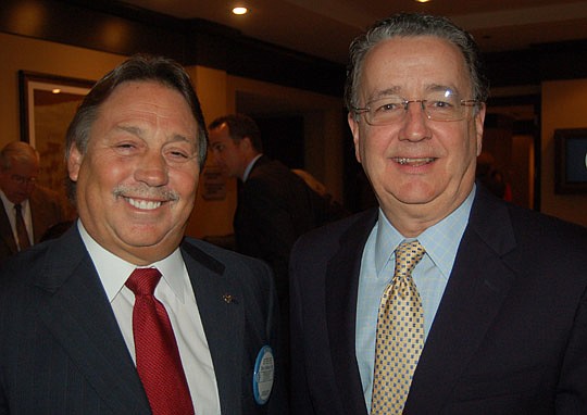 Photos by Max Marbut - Rotary Club of Jacksonville President Steve Wallace (left) and Paul McElroy, JEA managing director and CEO.