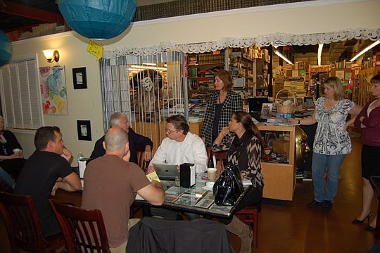 Photo by Max Marbut - The Jax Pack Downtown merchants association meets at 10 a.m. each Tuesday at Chamblin's Uptown Bookstore &amp; CafÃ©. Retailers and neighborhood advocates are invited to join the conversation and participate.