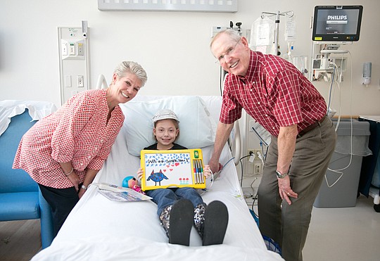 Tom and Judy Coughlin visited Ashlynn Michelizzi on March 15 during a tour of Wolfson Children's Hospital Cancer Center. The New York Giants head coach was in Jacksonville for the annual Jay Fund Wine Tasting Gala, a fundraiser for the Jay Fund, a non...