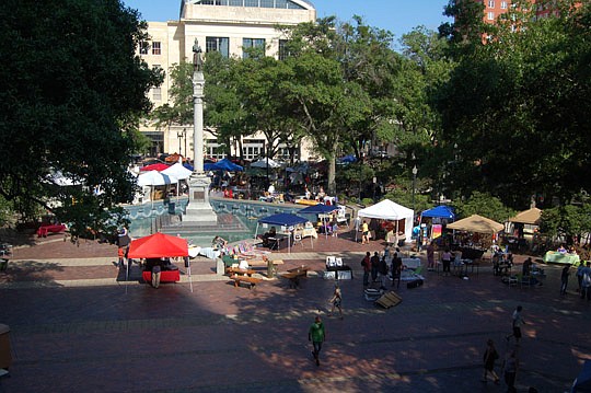 File photo by Max Marbut - With warmer weather and later nightfall, First Wednesday Art Walk is expected to draw more artists and visitors Downtown beginning next month.