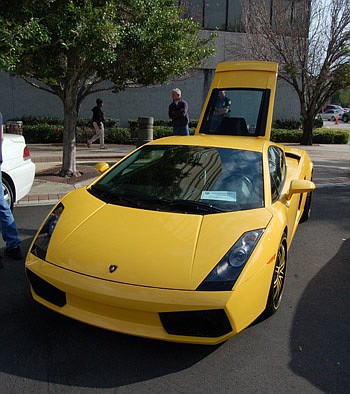 Photo by Max Marbut - This 2004 Lamborghini Gallardo is one of the vehicles available Thursday at the Jacksonville Sheriff's Office Forfeited and Seized Merchandise Auction. The bright yellow Italian sports car has a minimum bid of $70,000.