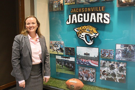 Photo by Joe Wilhelm Jr. - Kelly Flanagan returned to Jacksonville last year after pursuing a career in sports management in New York. She was part of Jaguars President Mark Lamping's executive team when he worked for Metlife Stadium.