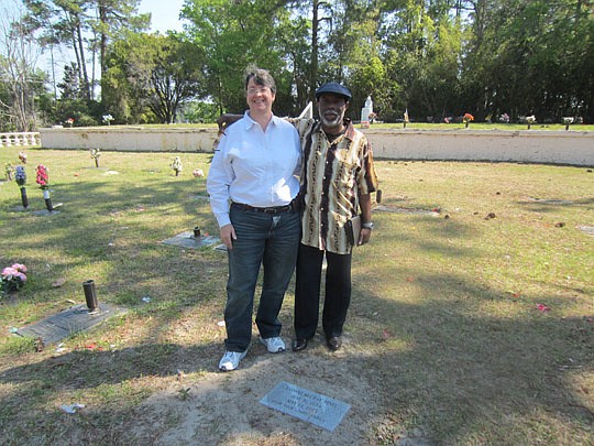 Pro bono attorney Rusty Mead with client Lyvonne McCray.
