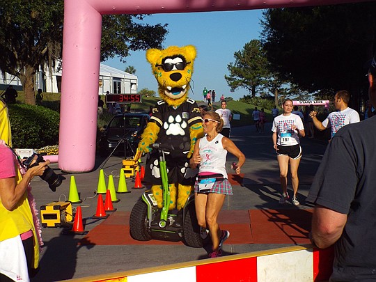 Jacksonville Jaguars mascot Jaxson de Ville and Donna Deegan. The Players continued its partnership with 26.2 with Donna on May 18 by hosting The Players 5K with Donna, which had an at-capacity field of 1,250 registered runners. Proceeds from the even...