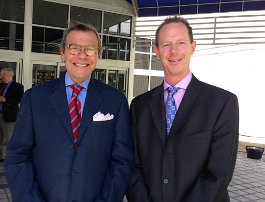 Photo by Karen Brune Mathis - Stein Mart Inc. Chairman and CEO Jay Stein and D. Hunt Hawkins, executive vice president and COO.