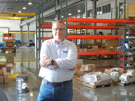 Photo by Karen Brune Mathis - Missouri native Mark Richardson moved to Jacksonville 17 years ago from St. Louis to join Hydradyne, which serves manufacturing construction and other heavy industry. The Jacksonville operation recently quadrupled in size...