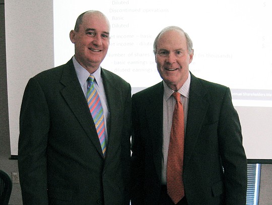 Patriot Transportation Holding Inc. President and CEO Tom Baker and Executive Chairman John Baker.