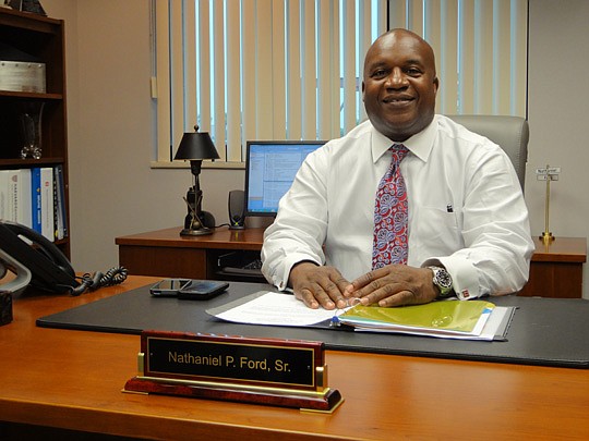 Photos by David Chapman - Jacksonville Transportation Authority CEO Nathaniel Ford began his role with the independent authority about seven months ago. Since starting, he has overseen an executive reorganization and is reviewing alternative modes of ...