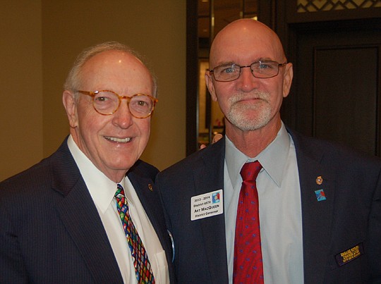 Photos by Max Marbut - Rotary Club of Jacksonville President Bill Mason and Rotary International District 6970 Gov. Art MacQueen.