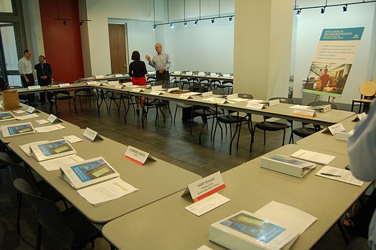 Photo by Max Marbut - The new conference space adjacent to the Pajcic Promenade at the Main Library.