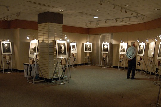 The exhibit "About Hunger & Resilience" is on display at Wells Fargo Center.