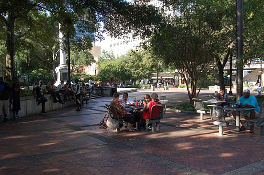 Photo by Max Marbut - The city is seeking a vendor to program and manage Hemming Plaza.