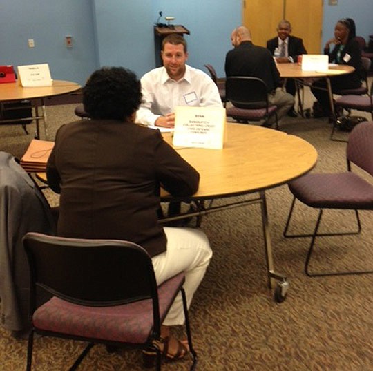 Attorney Ryan Moore provides guidance at the Ask-A-Lawyer event at Florida State College at Jacksonville.