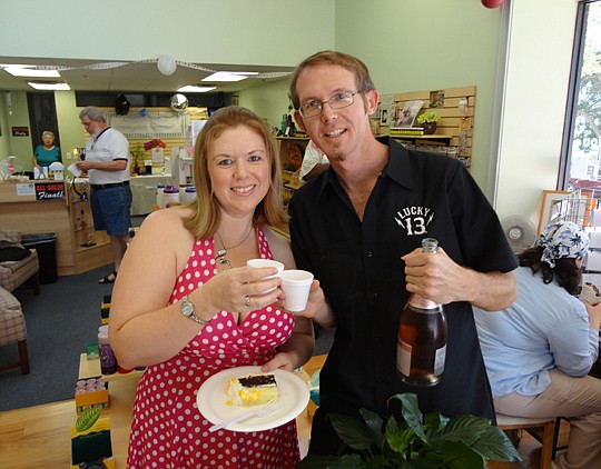 Ida Metzger and Daniel Day celebrated on Saturday the first anniversary of Diversions Relaxation &amp; Gifts, their store in the historic Elks Building along Laura Street