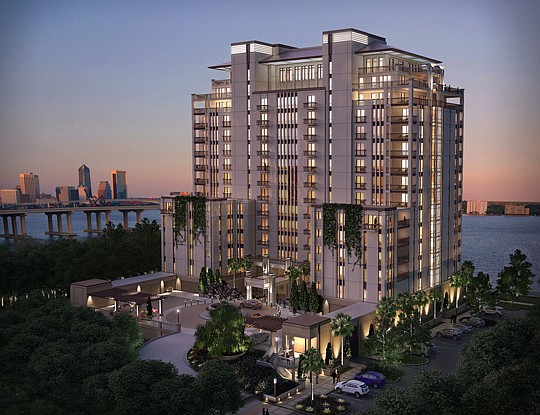 A rendering of the proposed 55-condo Beacon Riverside project.
