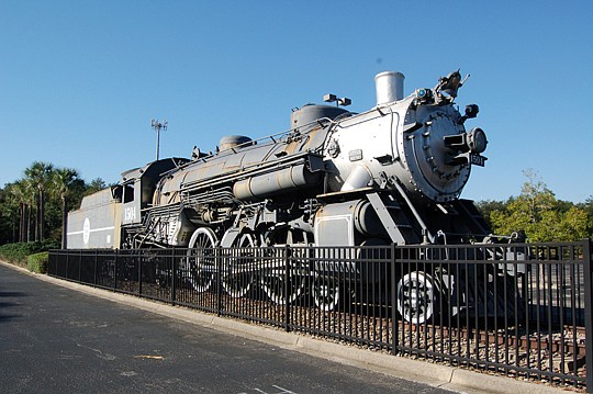 Atlantic Coast Line steam locomotive No.1504 was built in 1919 and has been displayed at the Prime Osborn Convention Center since 1986. In 1990, it was designated a National Historic Mechanical Engineering Landmark.