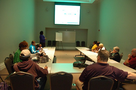 Local attorney Latoya Williams facilitated "Lawyers in Libraries" Thursday at the Main Library Downtown.