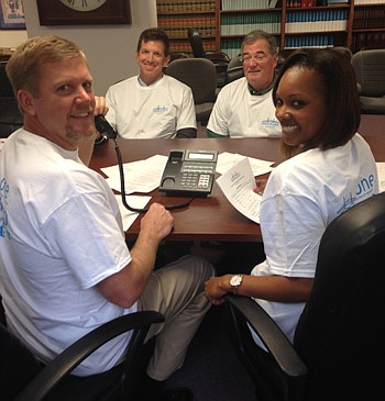 Case placement team members Steve Fahlgren, Bryan Gowdy, Tom Edwards and Ramona Chaplin.