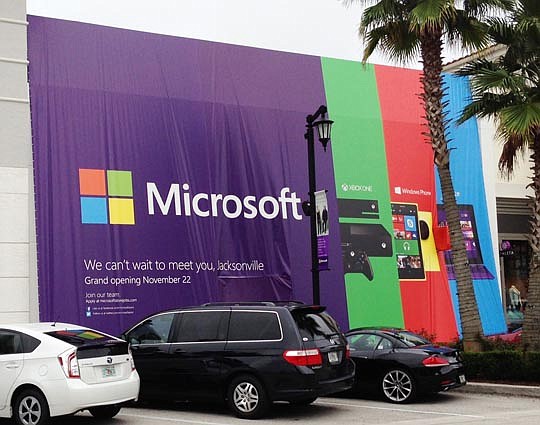 Microsoft is preparing to open at St. Johns Town Center.