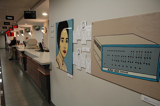 The Duval County Tax Collector's Office in the Yates Building is servig as a temporary public art gallery.