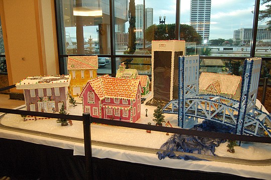 The 2013 edition of the annual gingerbread village in the lobby of the Hyatt Downtown.