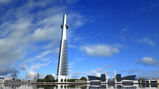 The Seaglass at the Shipyards is a 1,000-foot tower that would be the tallest structure in Florida. It is being proposed as part of an estimated $1 billion redevelopment plan for the Shipyards that includes a convention center and aquarium. The design...