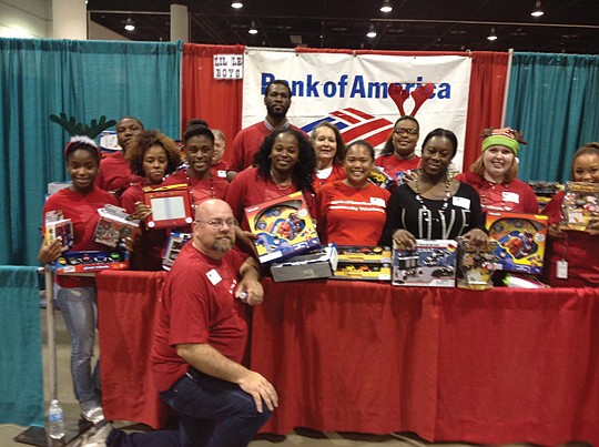 More than 120 associates from Bank of America volunteered last week at the Children's Christmas Party of Jacksonville where more than 6,000 children received holiday gifts. Bank of America has supported the party for three years. The Children's Christ...