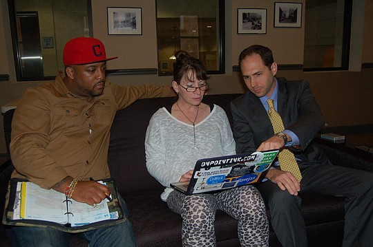 From left, Jay Harris, Jennifer O'Donnell and David Vincent. Harris and O'Donnell are founding members of the Jax Pack Downtown Merchants Association. Vincent works Downtown and is a member of the group.