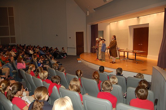 A program of historical interpretation was presented Wednesday at the Main Library.