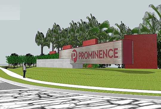 Crocker Partners will replace the monument signage along Baymeadows Road for Freedom Commerce Centre with the "Prominence" sign.