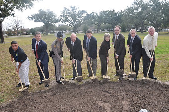 Breaking ground on transportation center