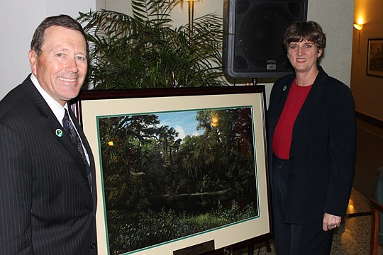 City Council member Jim Love was awarded Keep Jacksonville Beautiful's Jake Godbold Award by commission Chair Chris Buckley.