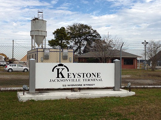 Keystone's Jacksonville Terminal along Wigmore Street and Talleyrand Avenue will also be the site of a lime manufacturing plant.