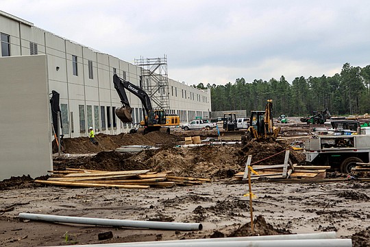 Construction continues on the GE Oil &amp; Gas facility at 12970 Normandy Blvd. It was just Friday when economic development and company officials announced the subsidiary of the Fortune 10 company was the secretive "Project Speed" that would bring 50...