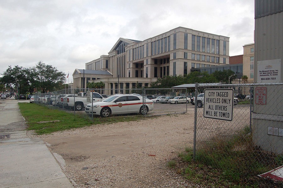 JEA wants to build a new campus at this site next to the Duval County Courthouse. Itâ€™s now a parking lot.