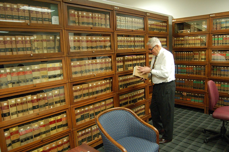 The Florida Statute archive back to 1845 is shelved in bookcases that originally were installed in the law library at the old county courthouse on East Bay Street.