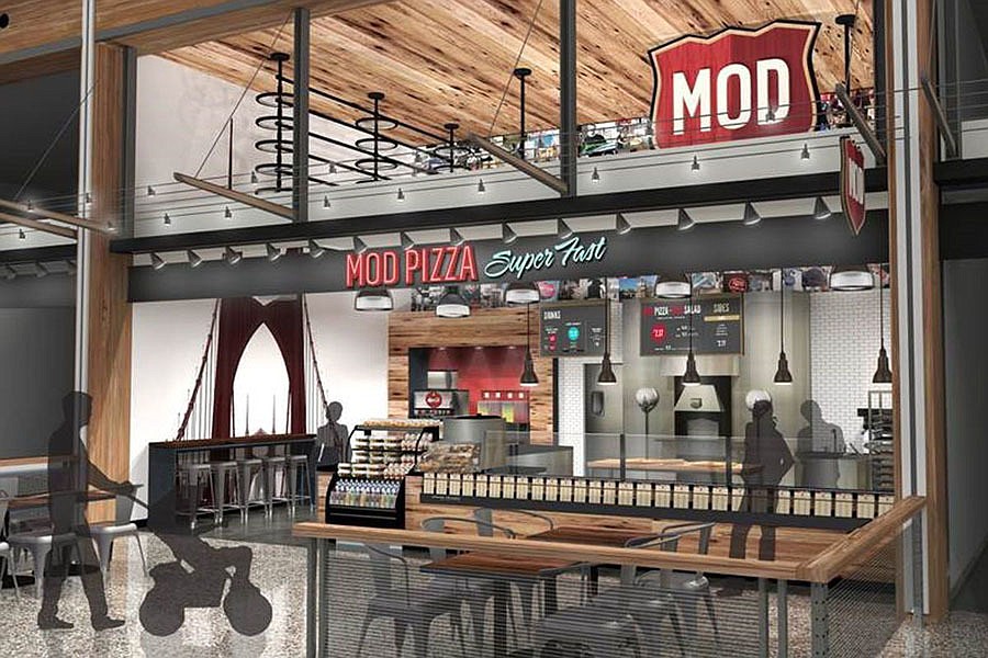 An artistâ€™s rendering of a MOD Pizza restaurant. The Seattle-based chain has more than 200 locations in 20 states and five in the United Kingdom. It is coming to the Bartram Village shopping center at 12547 Bartram Park Blvd.