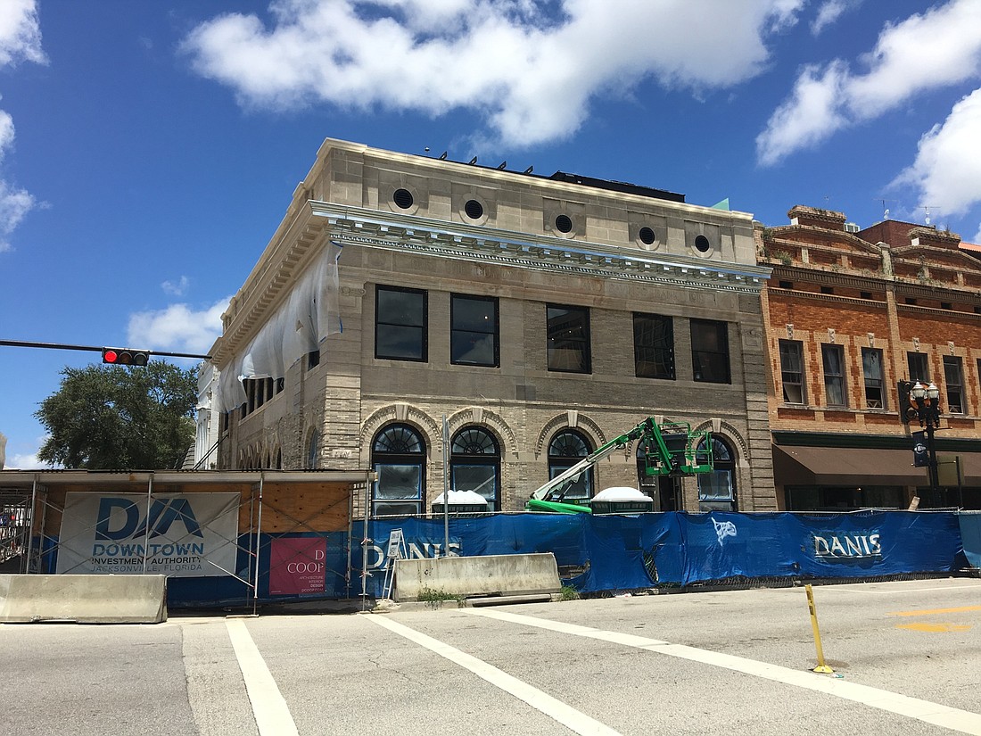 Work continued Thursday on Cowford Chophouse at 109 E. Bay St. Downtown in the former Bostwick Building.