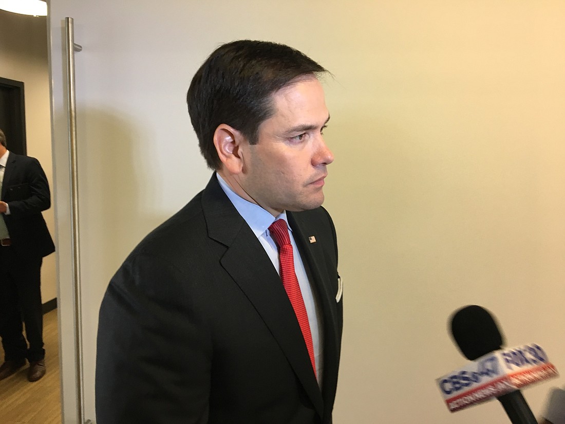 U.S. Sen. Marco Rubio visited the JAX Chamber on Wednesday.