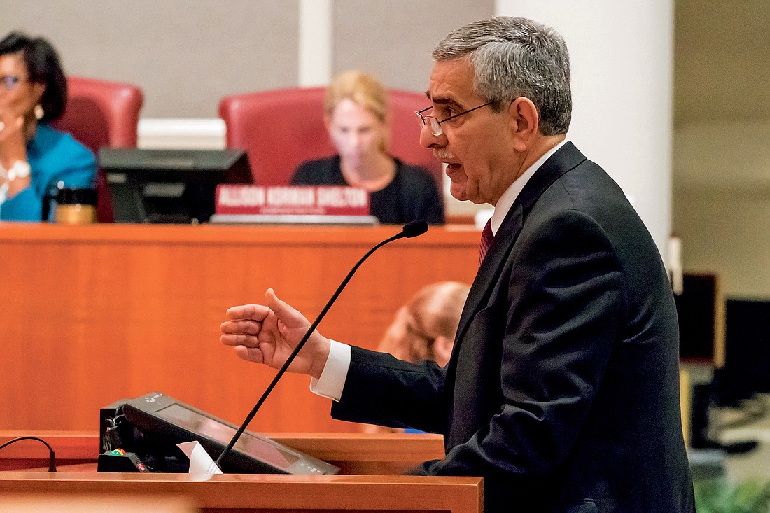 Jacksonville Chief Administrative Officer Sam Mousa detailed Mayor Lenny Curryâ€™s priorities as the City Council Finance Committee began to review the 2017-18 budget Thursday at City Hall.